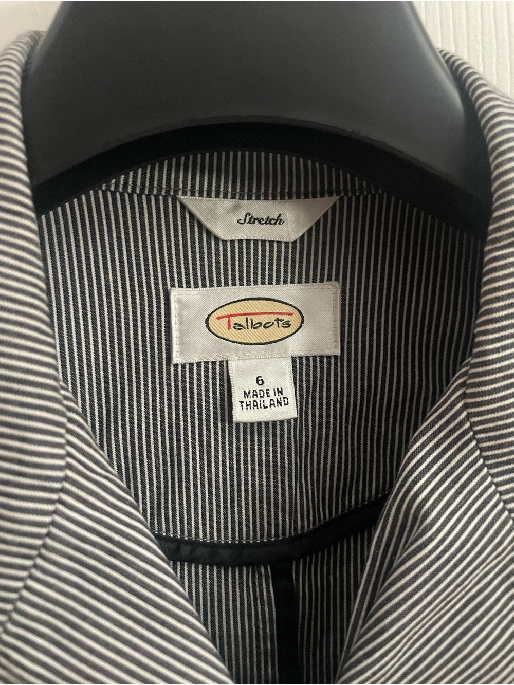 Talbots Black and White Pinstripe Blazer - Picture 2 of 4